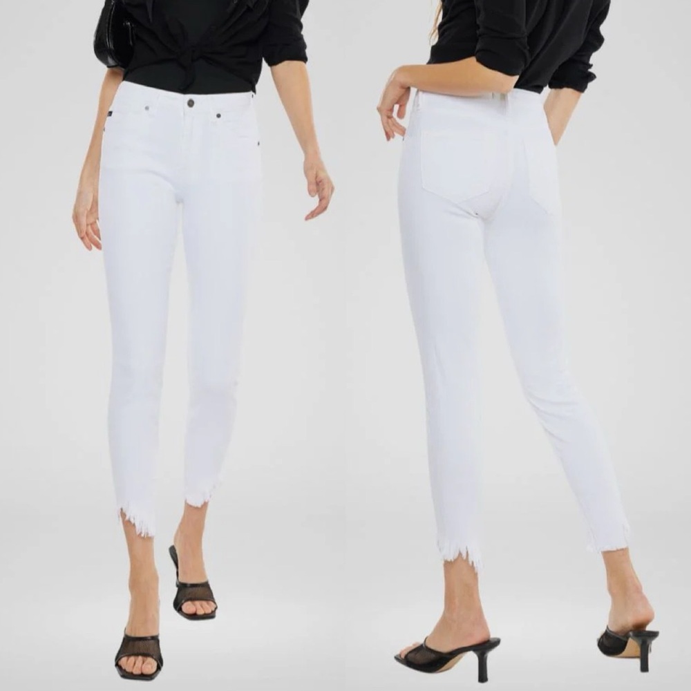 KanCan Dayana High Rise Ankle Skinny in white